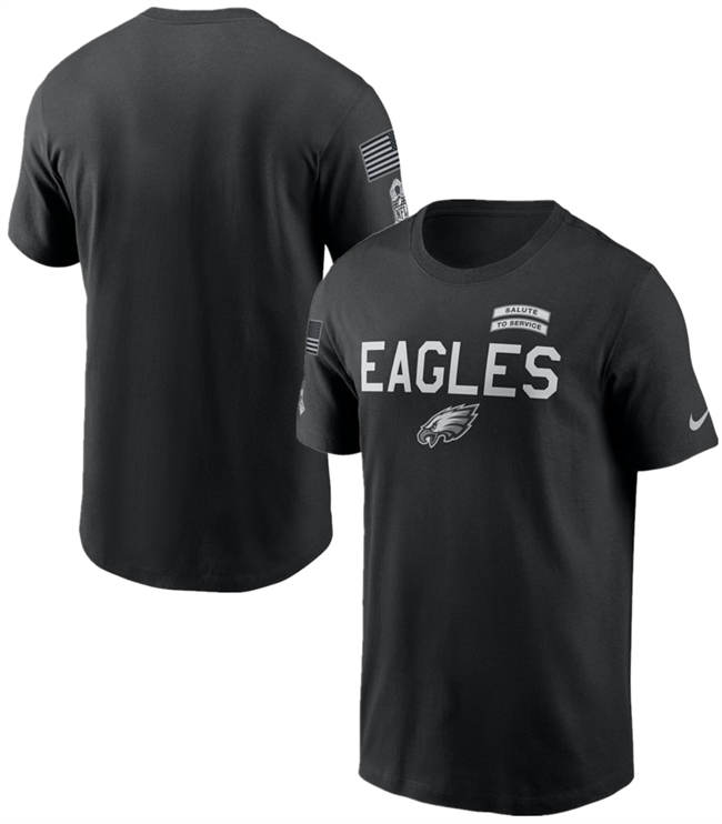 Men's Black Philadelphia Eagles 2026 Salute to Service Sideline Dri-FIT T-Shirt